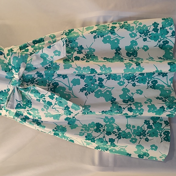 Women's aqua & white sleeveless dress by NINE WEST. Size 10. - Picture 3 of 11